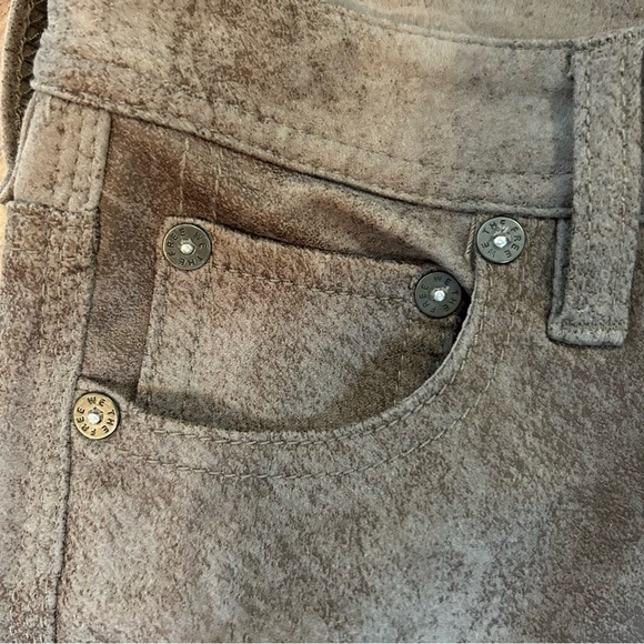 We The Free Free People Gray Tone Faux Suede Look Straight Leg Pant NWT Sz. 25 - Picture 11 of 15